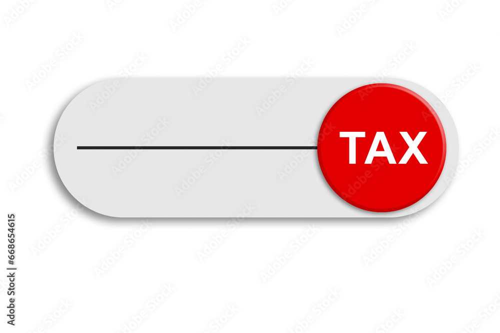 Increasing tax rate concept with toggle switch Increasing tax rate concept with toggle switch