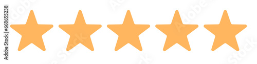 Simple five star icon. Vector.