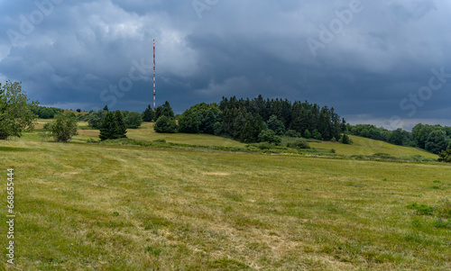 Rhönlandschaft am Heidelstein in der Langen Rhön, Biosphärenreservat Rhön, Bayern, Hessen, Deutschland photo