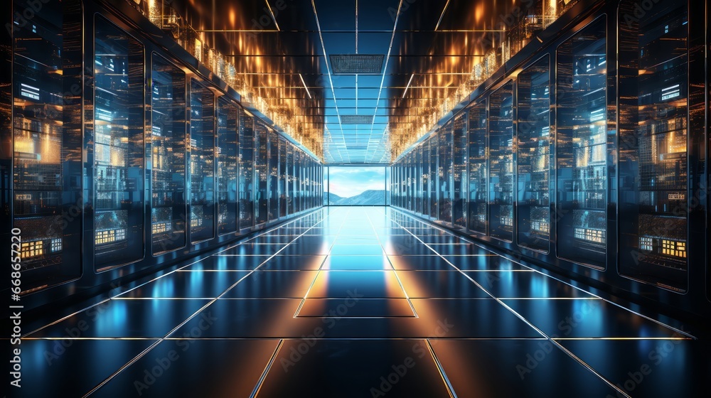 Mainframe computer server. Generative AI. Mainframe computer server. Generative AI.