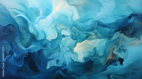 Dynamic Blue Waves: Abstract Design with Fluid Motion and Vibrant Hues for Creative Projects, Modern Backgrounds, and Artistic Concepts.