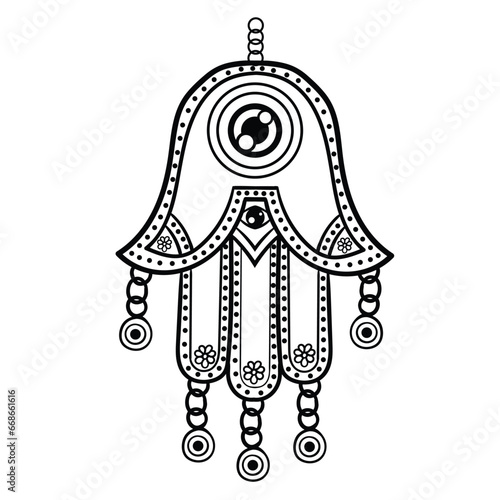 Evil eye of hand drawn different mascots evil eye hamsa hand of fatima eye VECTOR.eps