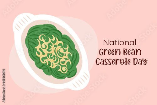 National greem bean casserole day. National thanksgiving dish photo