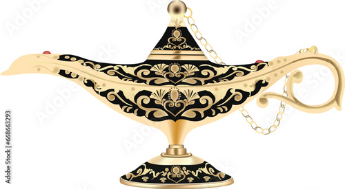 magic lamp isolated vector design on white background