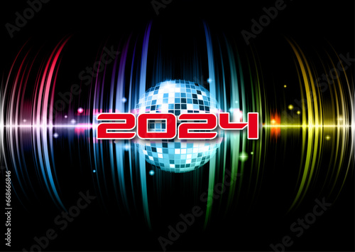 Silvester-Party 2024 - Flyervorlage für Neujahrsevent