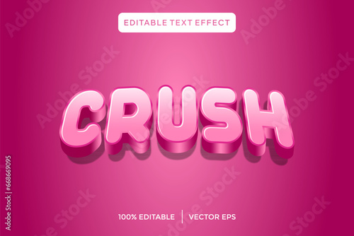 crush 3D text effect template