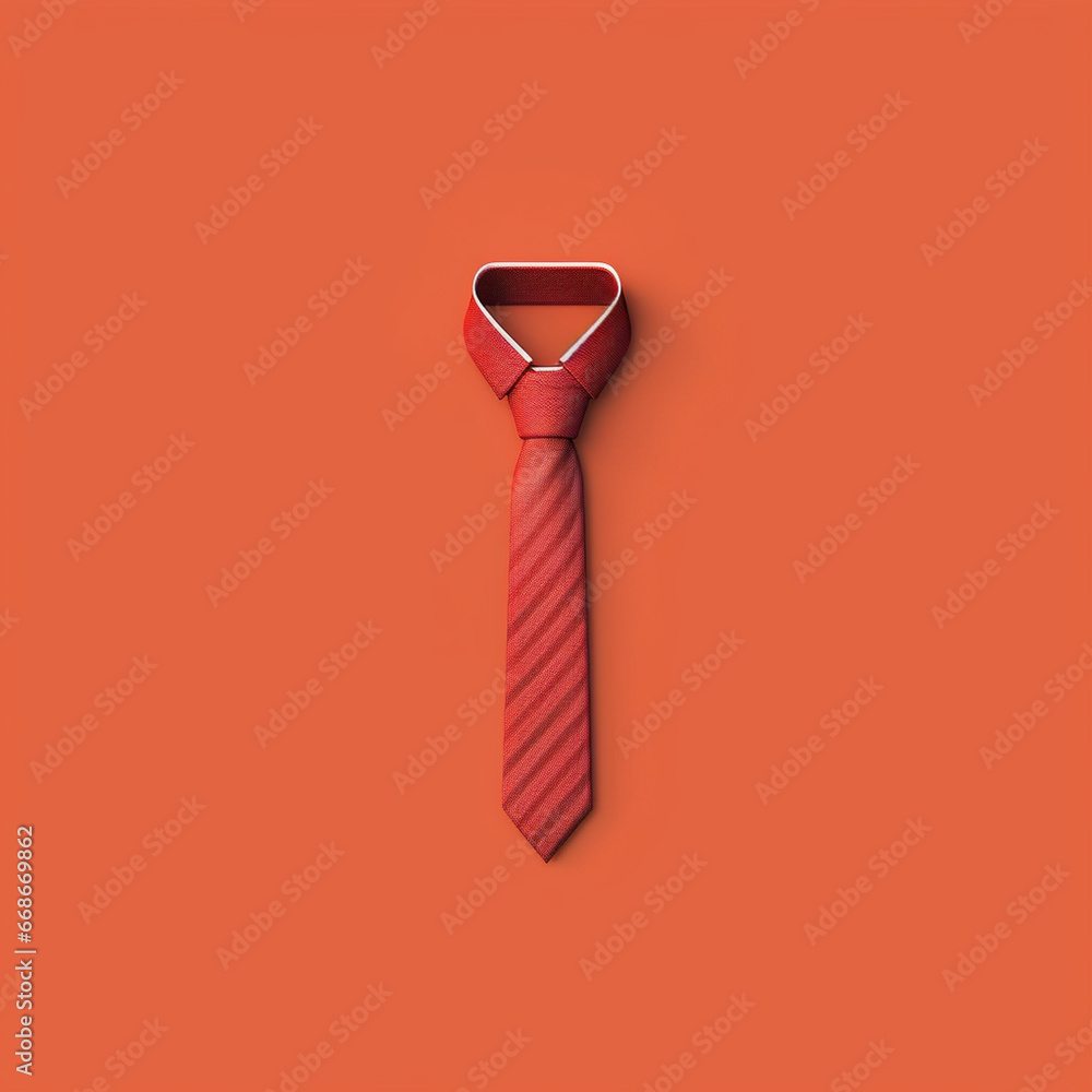 Striped tie on a soft light background. Striped tie on a soft light background.