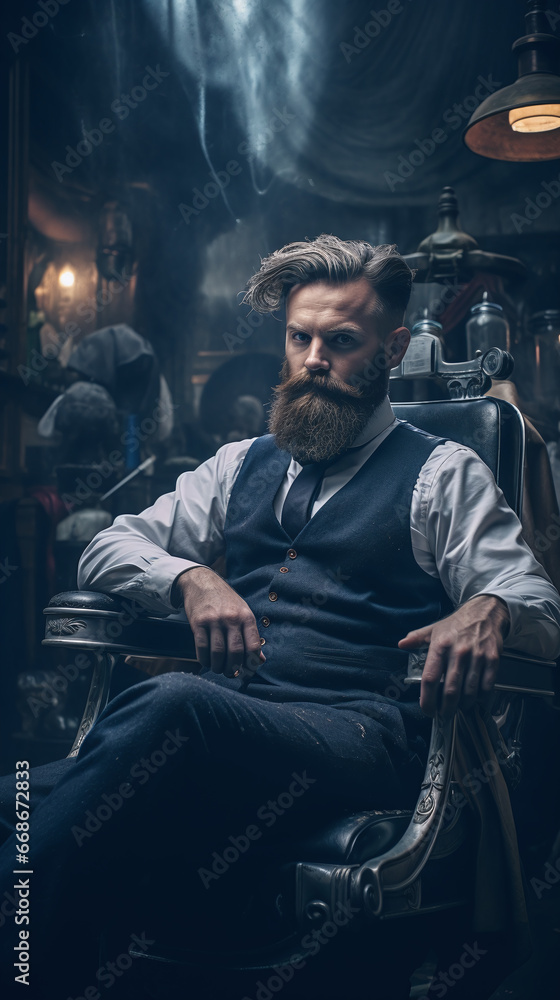 portrait of a man barber portrait of a man barber