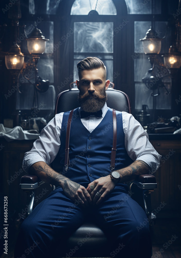 portrait of a man barber portrait of a man barber