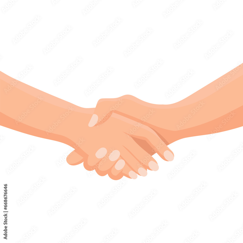 The hand holds the hand. Support and help concept. Illustration, icon, vector