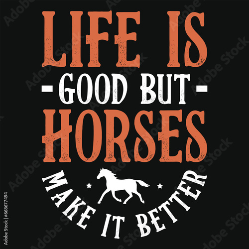Best awesome horse riding or horse racing typography vintage graphics tshirt design