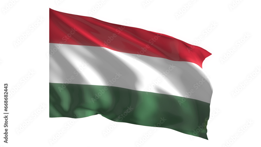 Hungary national flag on white background. Hungary national flag on white background.