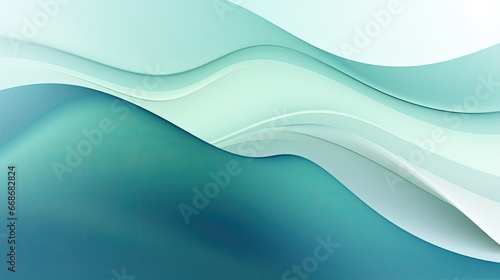 Dynamic wave of blue-turquoise gradient