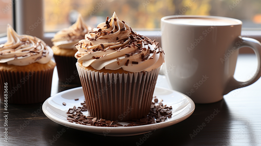 coffee and chocolate muffin coffee and chocolate muffin