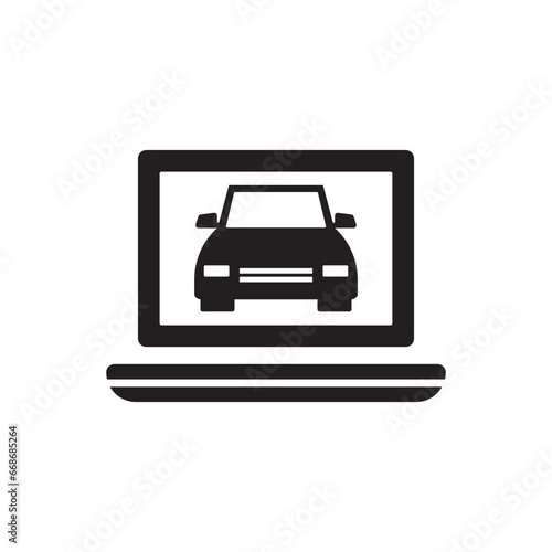 Buying car online icon