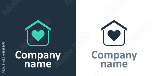 Logotype Shelter for homeless icon isolated on white background. Emergency housing, temporary residence for people, bums and beggars without home. Logo design template element. Vector
