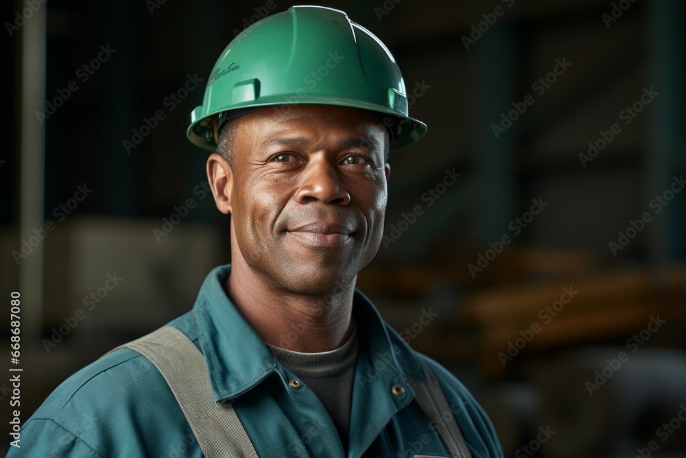 Male plumber. Portrait with selective focus and copy space Male plumber. Portrait with selective focus and copy space