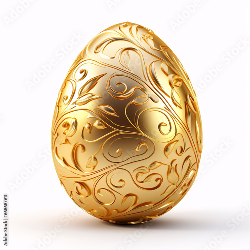 golden a easter egg isolated