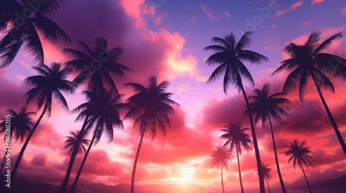 palms background, copy space, 16:9 © Christian