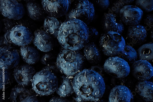 Extreme macro blueberries background. Fresh ripe summer organic berries harvest.