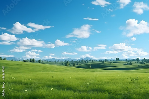 Beautiful landscape of nature with blue clean sky