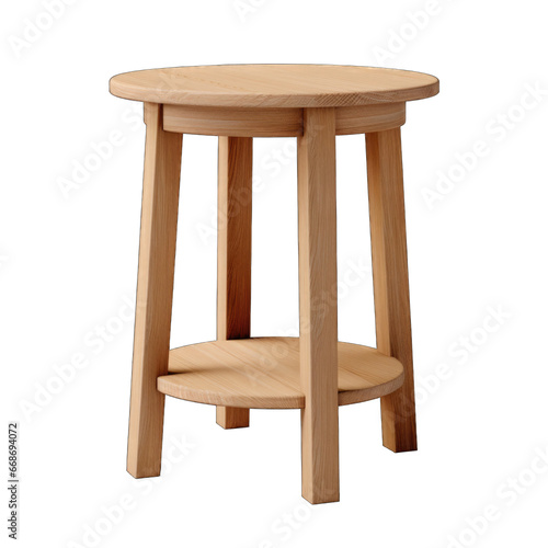 Side table isolated on transparent background