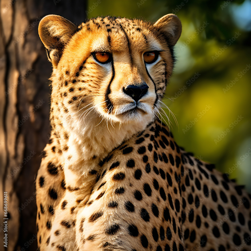 portrait of a cheetah portrait of a cheetah