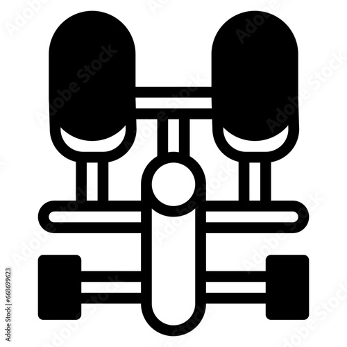  Fitness, Gym, Sport, Equipment, Health, Stepper Icon, Solid style icon vector illustration, Suitable for website, mobile app, print, presentation, infographic and any other project.