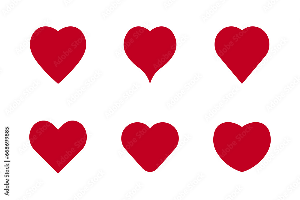 love icon set collection. love symbol for template. heart icon. stock vector