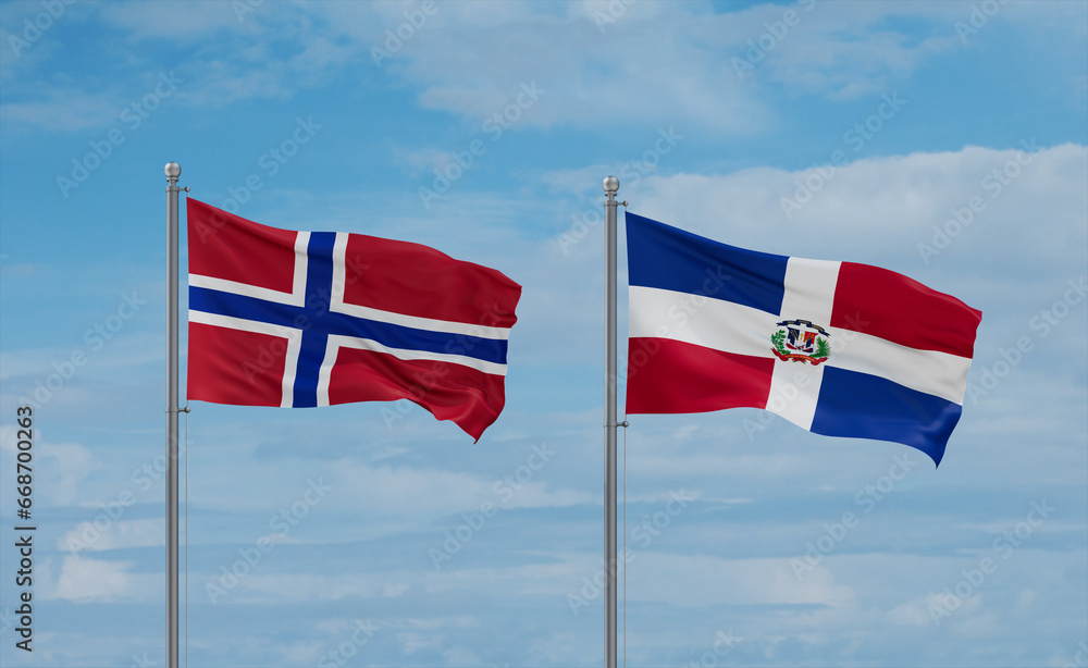Belgium and Norway flags, country relationship concept Belgium and Norway flags, country relationship concept