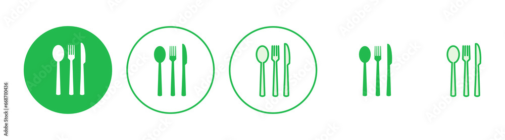 spoon and fork icon set. spoon, fork and knife icon vector. restaurant icon spoon and fork icon set. spoon, fork and knife icon vector. restaurant icon