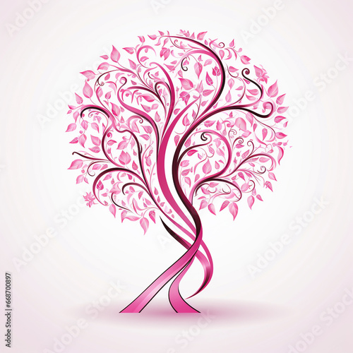 Pink Ribbon for Symbolizing Love and Hope photo