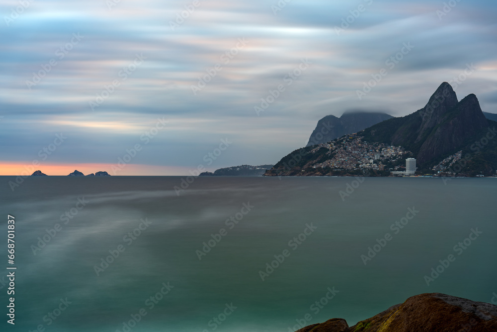 Long Exposure Sunset at Arpoador Rock, Rio de Janeiro
