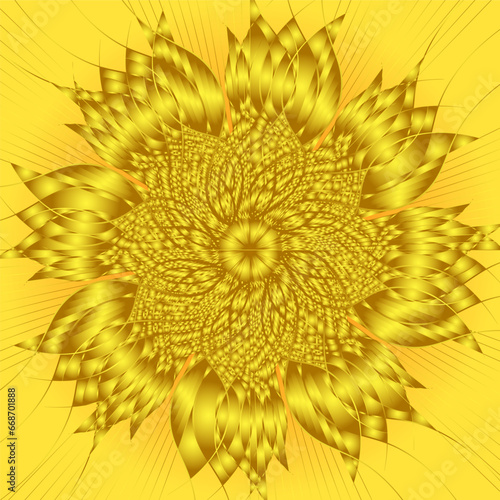 abstract fractal background a computer-generated 2D illustration  yellow