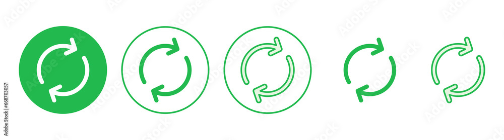 Refresh icon set. Reload icon vector. Update icon. Refresh icon set. Reload icon vector. Update icon.