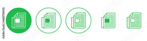 Newspaper icon set. news paper vector sign