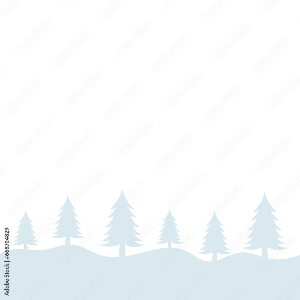 Winter Pine Tree Forest