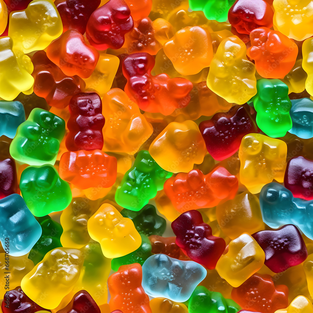 Gummy animal candy seamless pattern texture Gummy animal candy seamless pattern texture