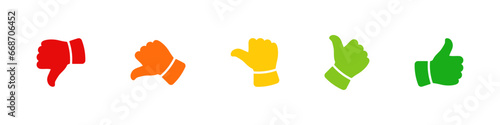 Rating thumb icon set