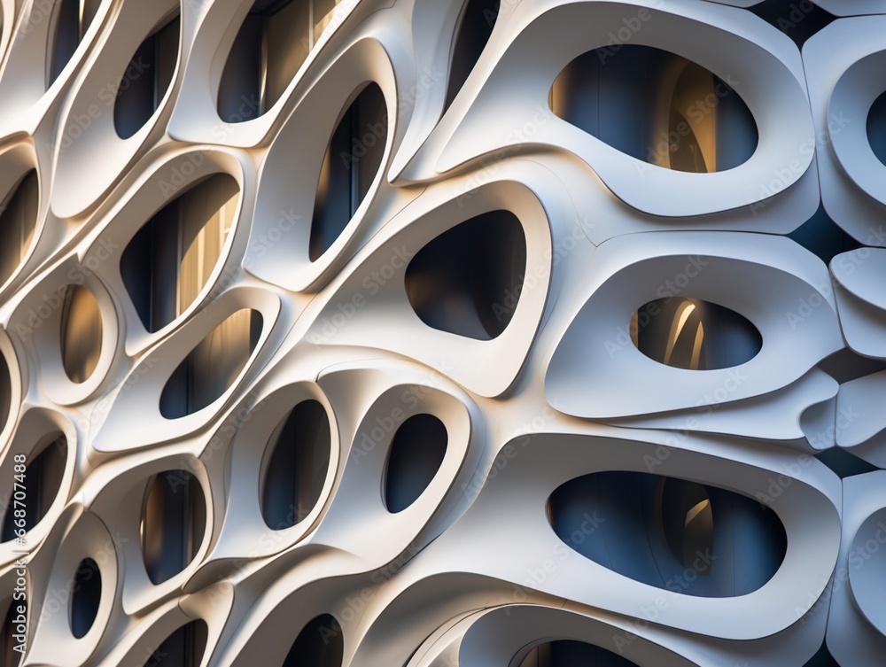 Abstract Modern Building with Organic and Extruded Design Abstract Modern Building with Organic and Extruded Design