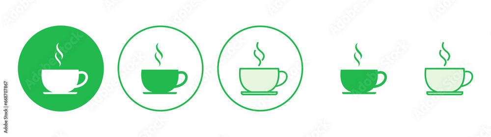 Coffee cup icon set. cup a coffee icon vector. Coffee cup icon set. cup a coffee icon vector.