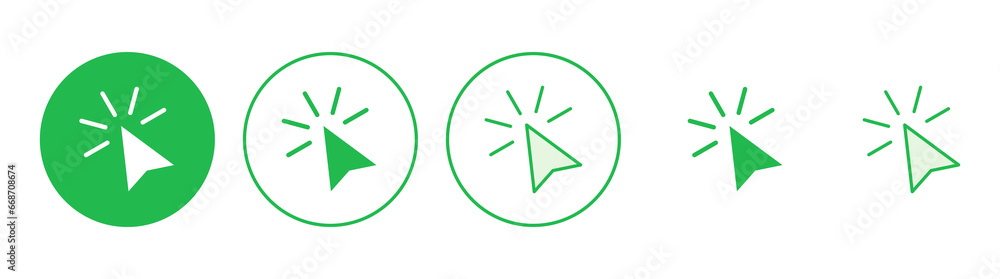Click icon set. pointer arrow icon. cursor icon vector Click icon set. pointer arrow icon. cursor icon vector