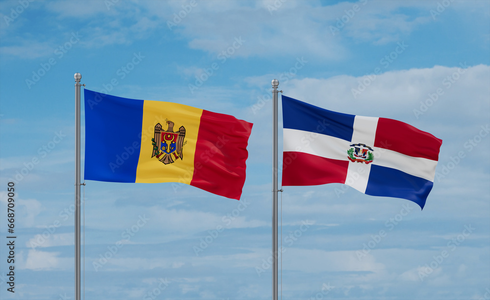 Belgium and Moldova flags, country relationship concept Belgium and Moldova flags, country relationship concept