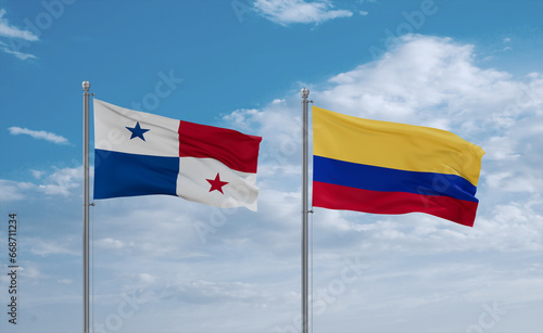 Free Download Colombia and Panama flags, country relationship concept - GFXLoad