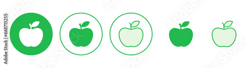 Apple icon set. Apple vector icon. apple symbols for your web design.