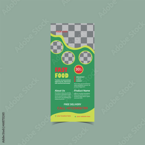 Food Roll up Banner Design Template