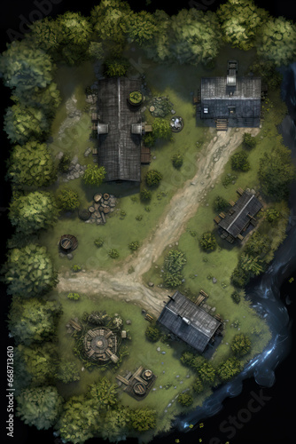 DnD Map "Mystical Farm of Moonlit Grove"