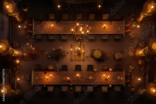 DnD Map Gilded Dining Room Overhead View