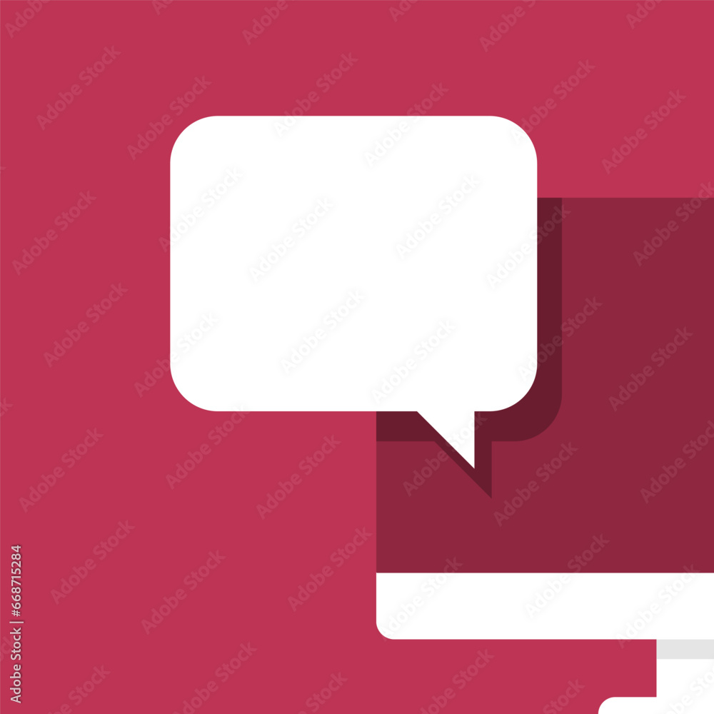 Message template on the computer. A new notification popped up on the screen. Empty place to insert your text, image Message template on the computer. A new notification popped up on the screen. Empty place to insert your text, image