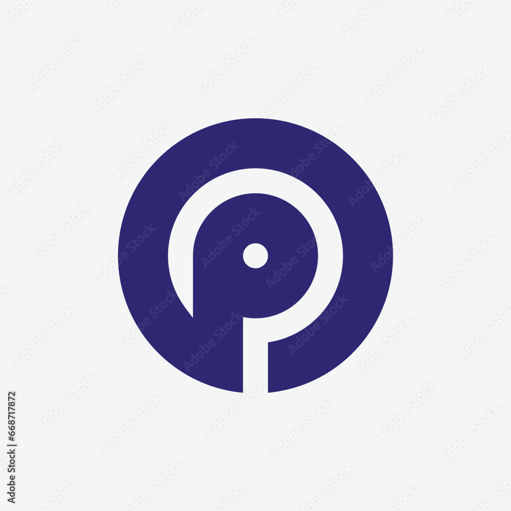 PO O P modern monogram letter initial based logo design PO O P modern monogram letter initial based logo design